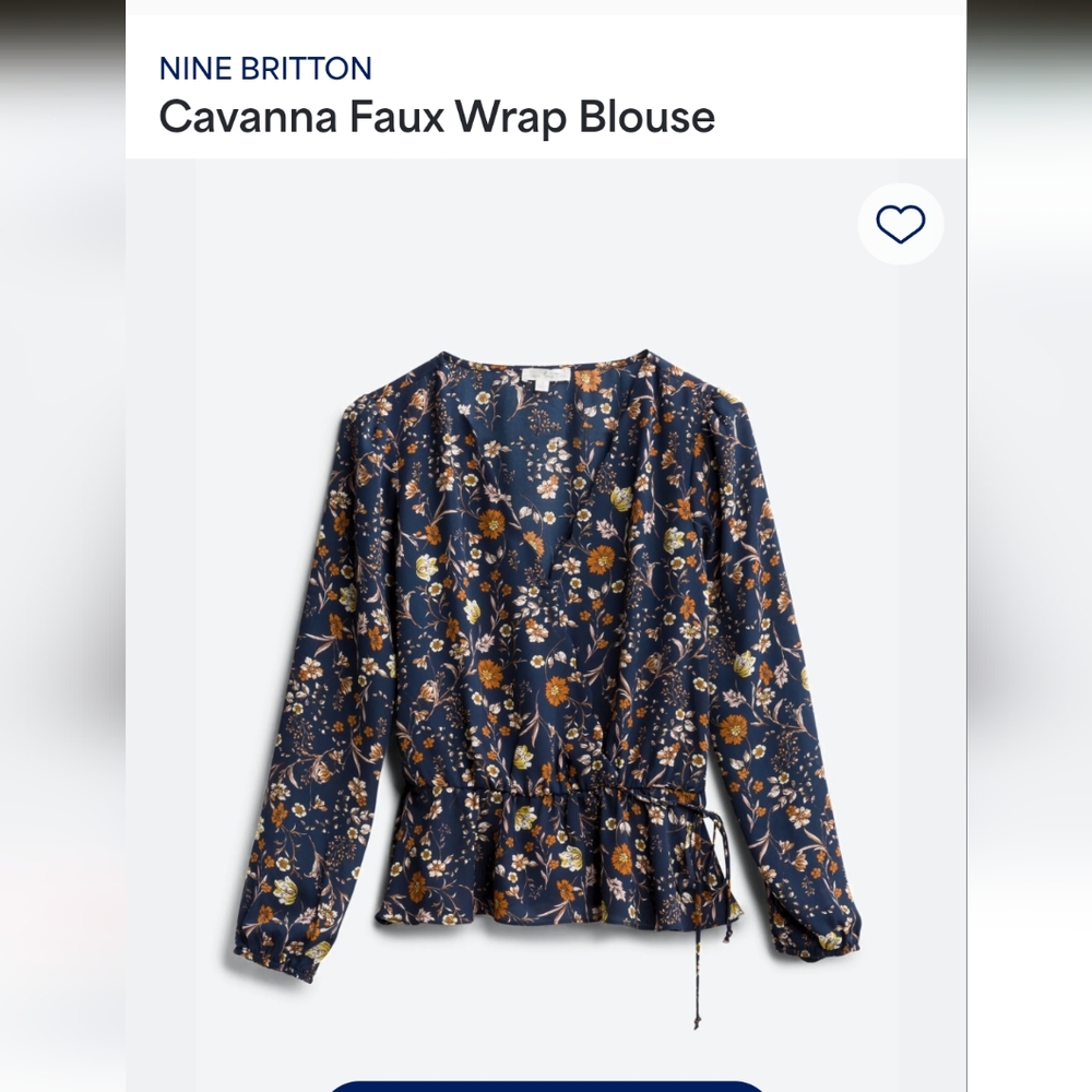 Women's Peplum Faux Wrap Blouse